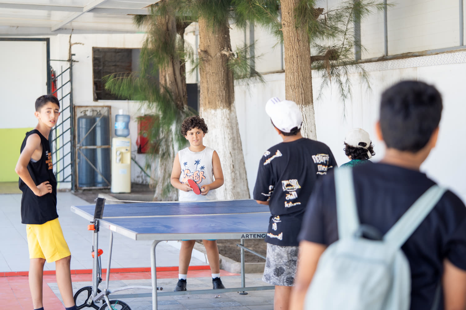 Tournoi de tennis de table au camp