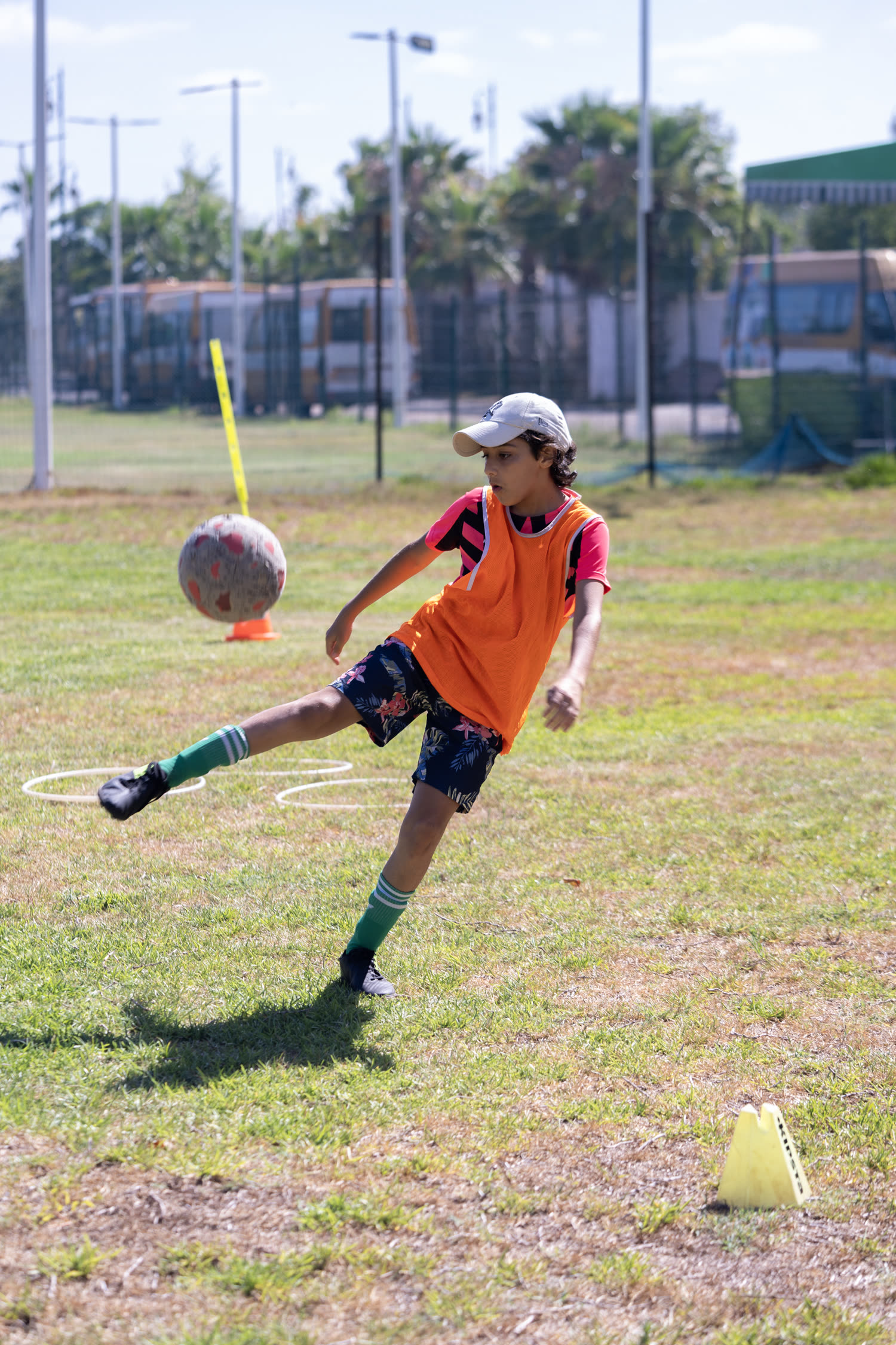 Football au camp d'été