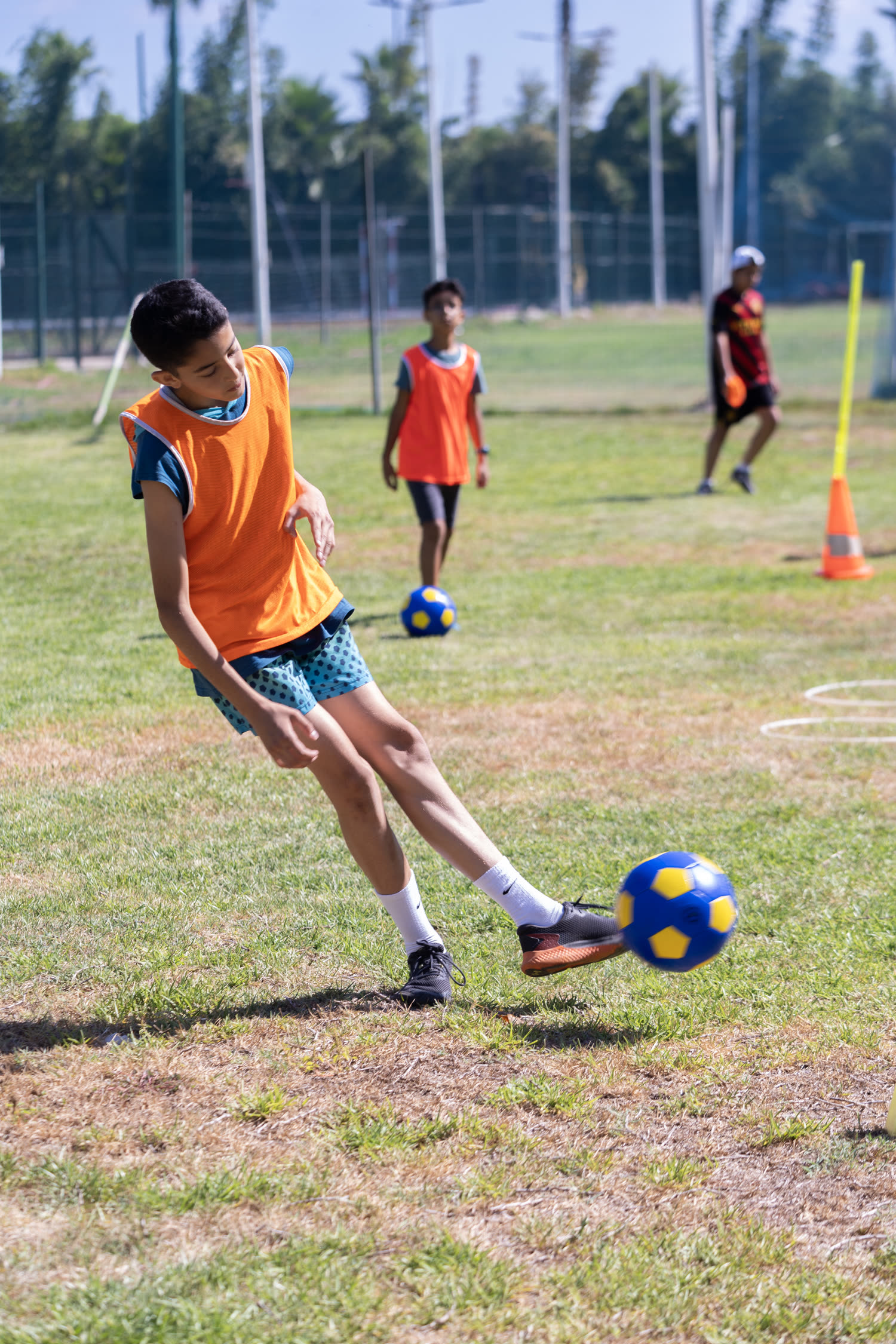 Football au camp d'été