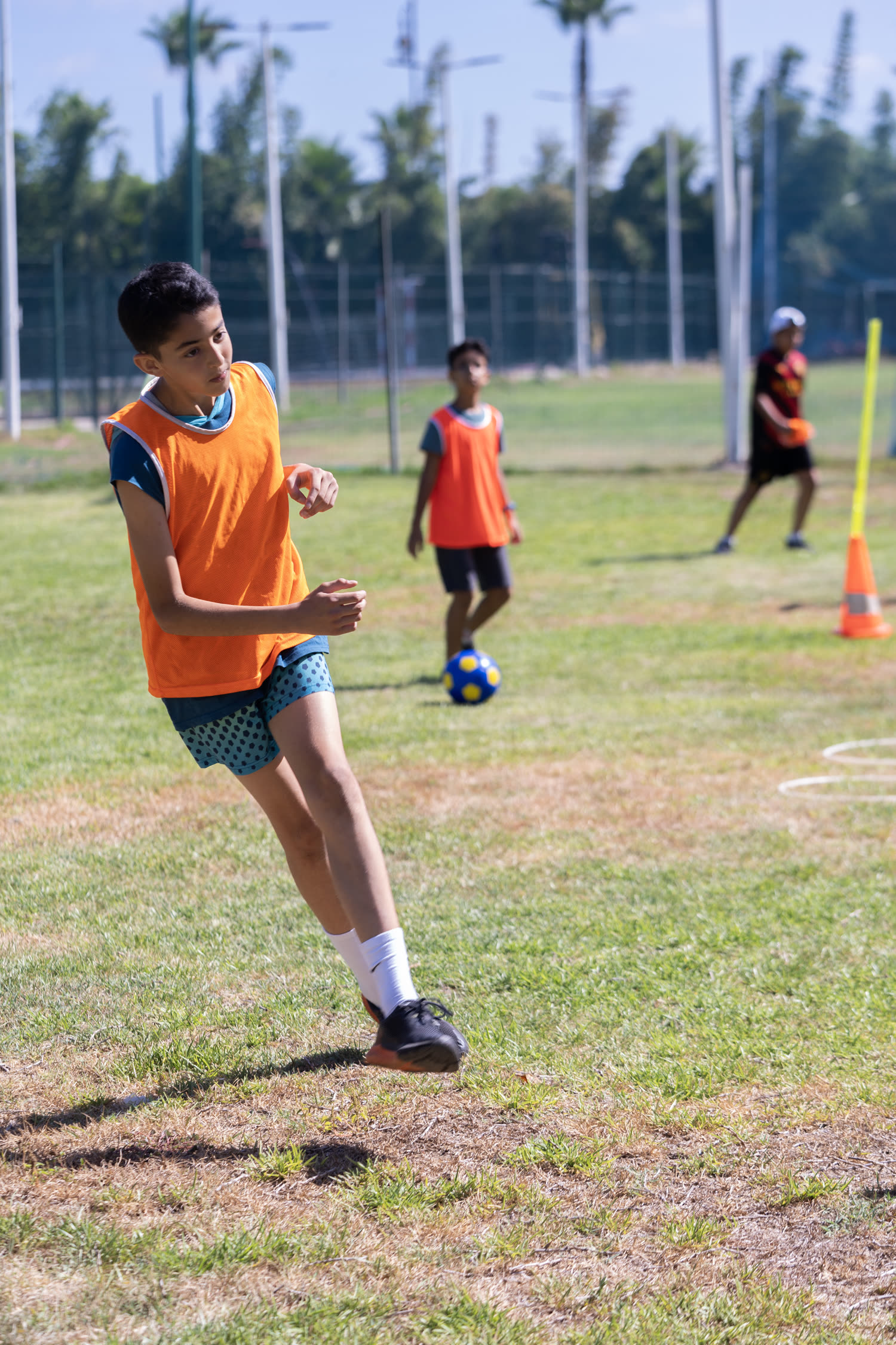 Football au camp d'été