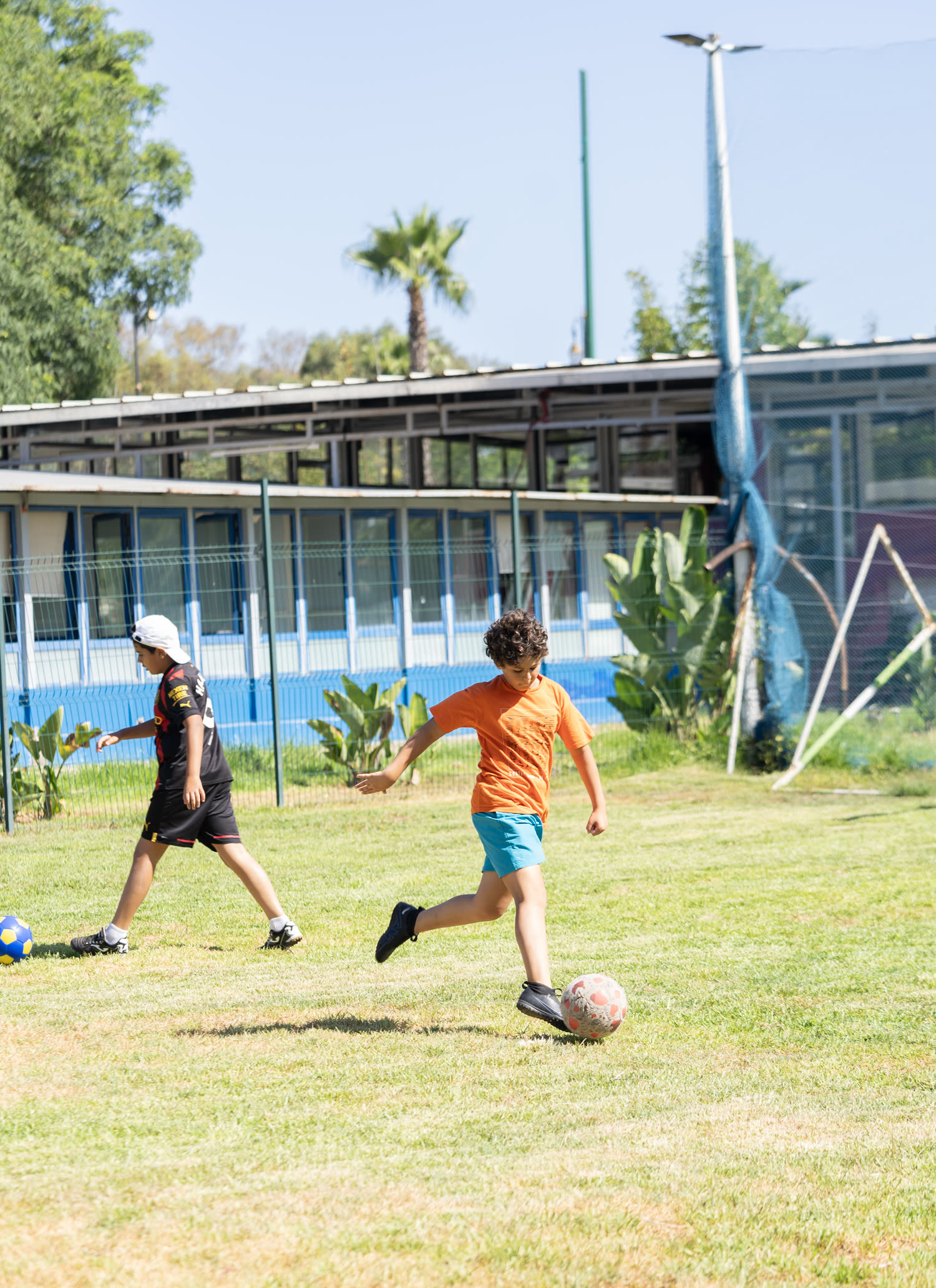 Football au camp d'été