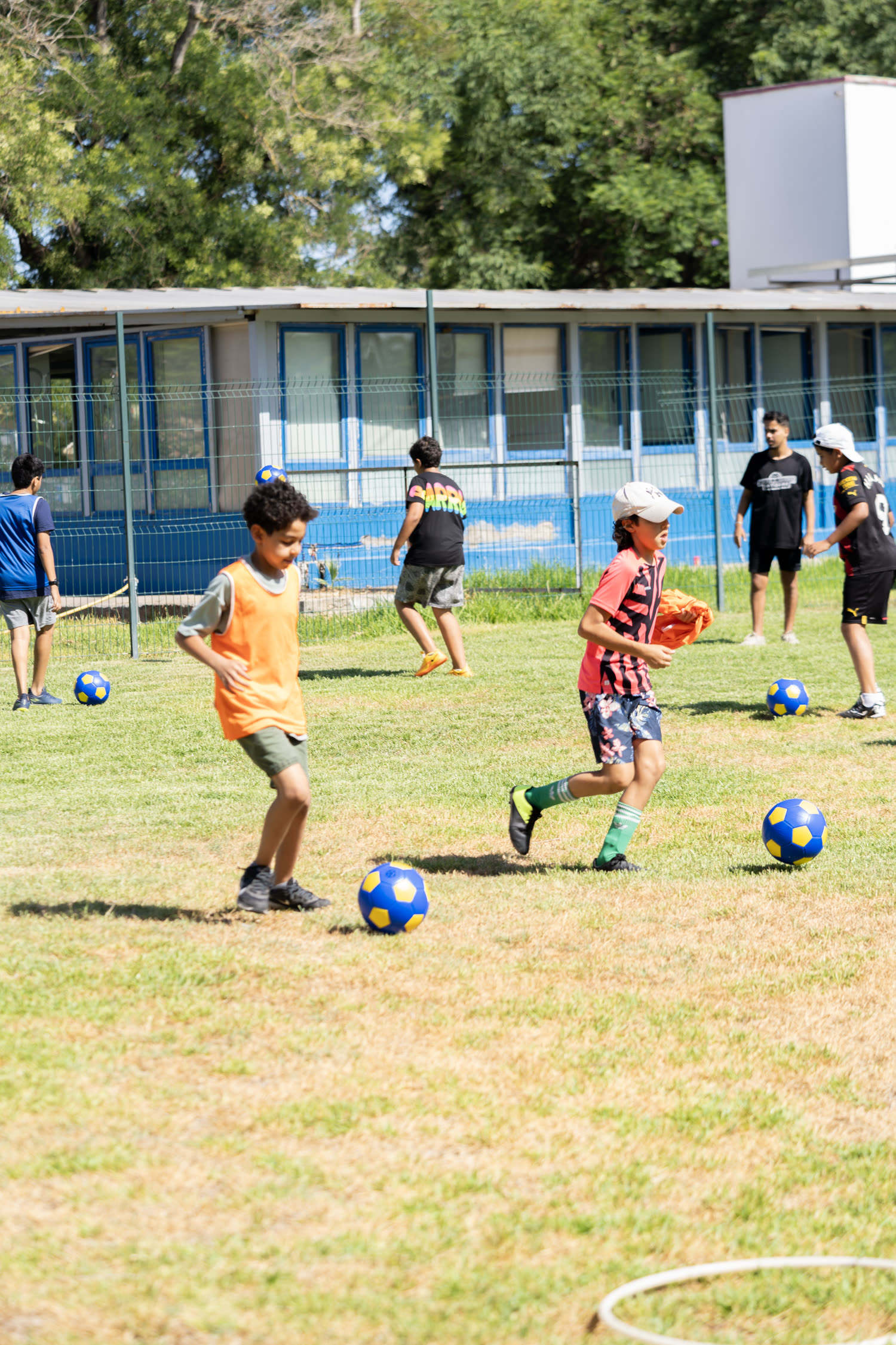 Football au camp d'été