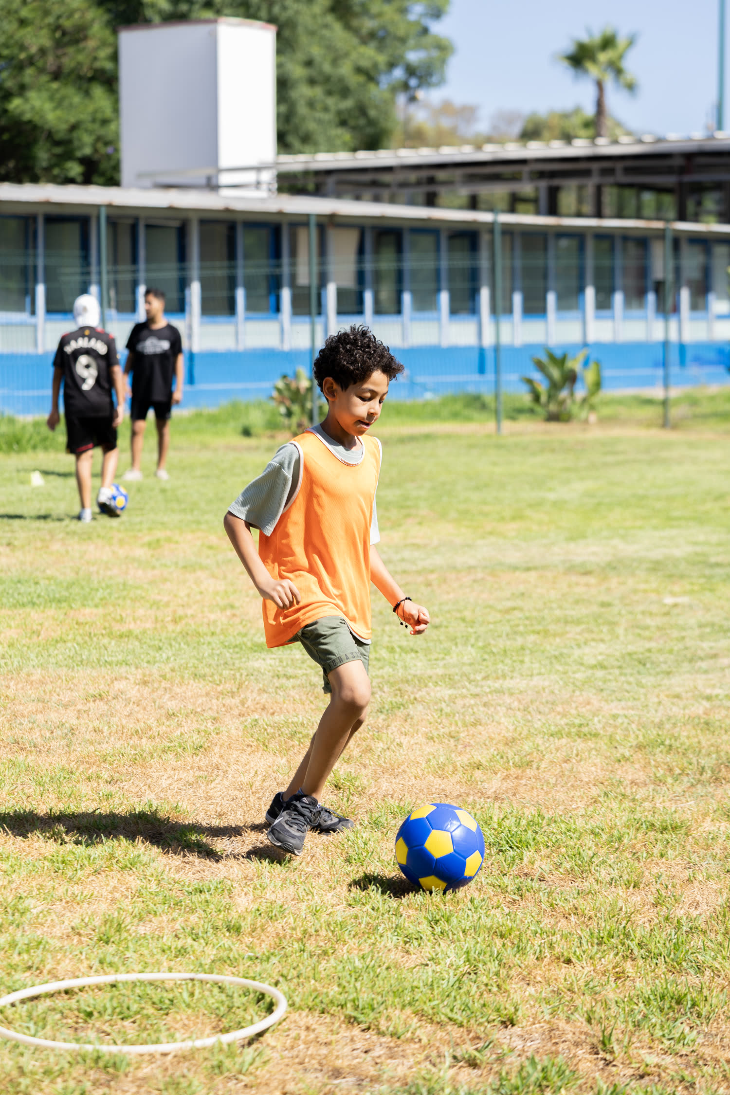 Football au camp d'été