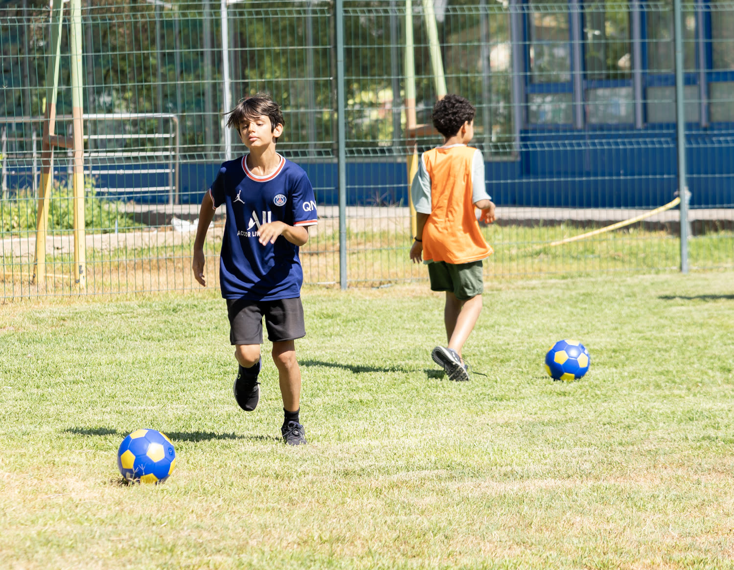 Football au camp d'été