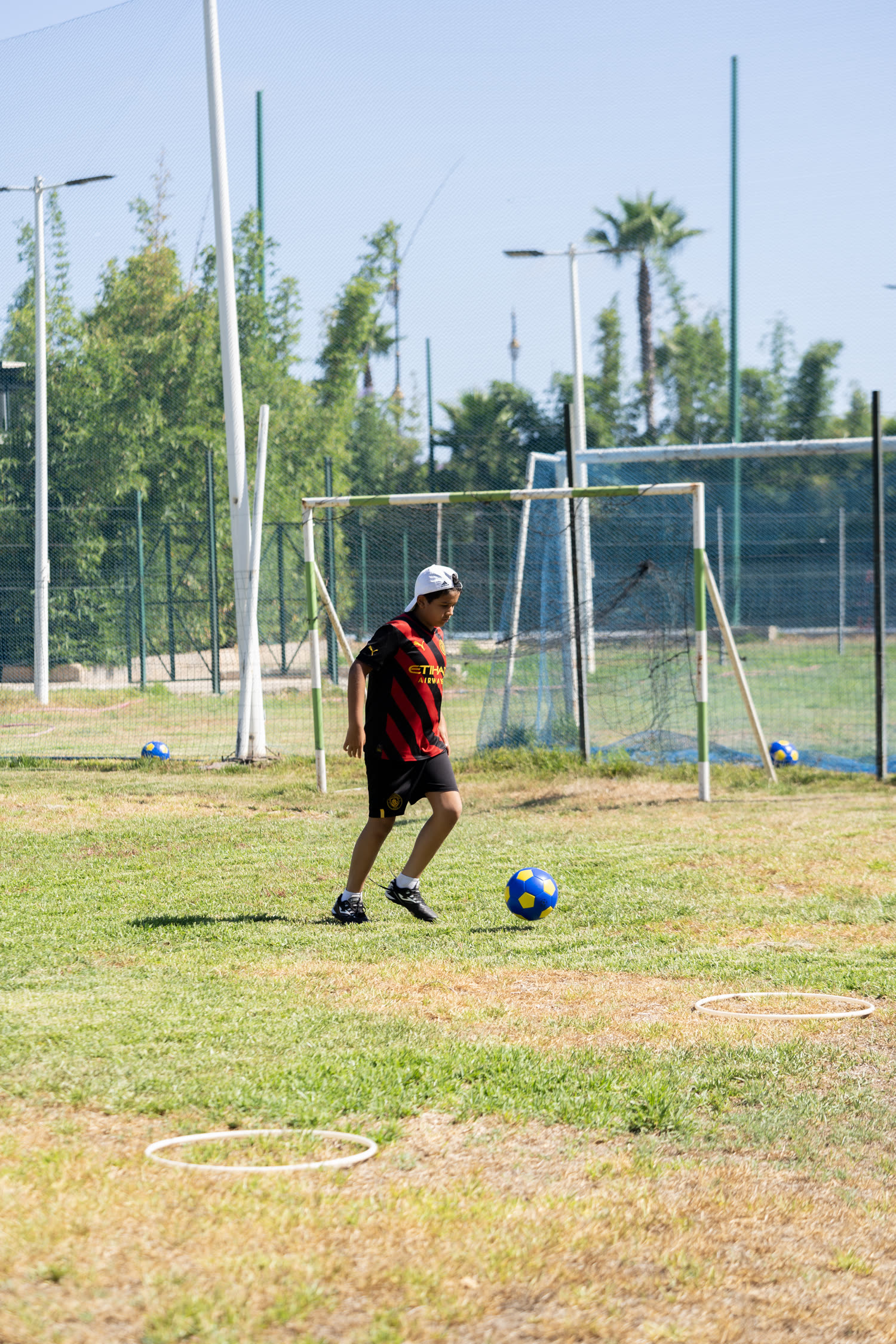 Football au camp d'été