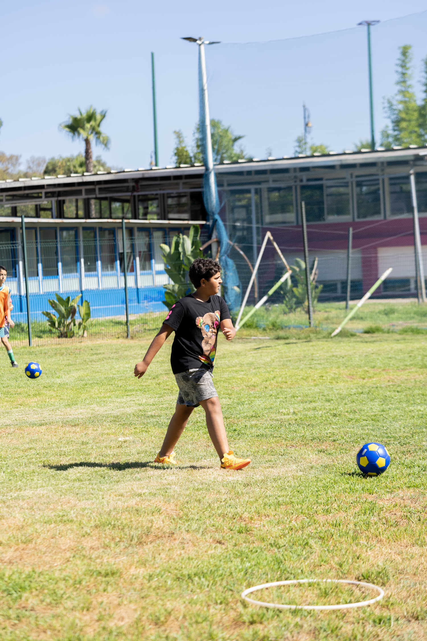 Football au camp d'été