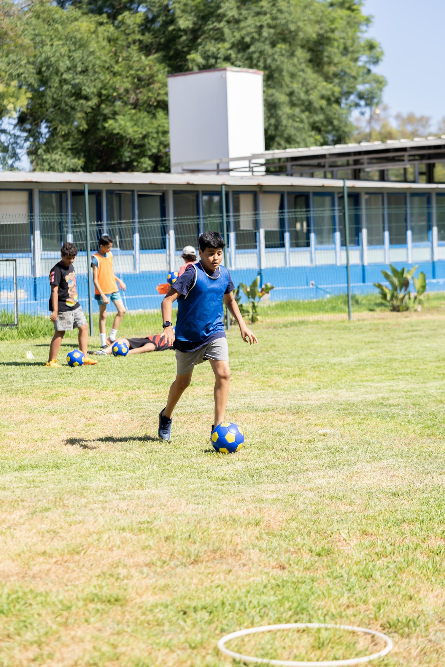 Football au camp d'été
