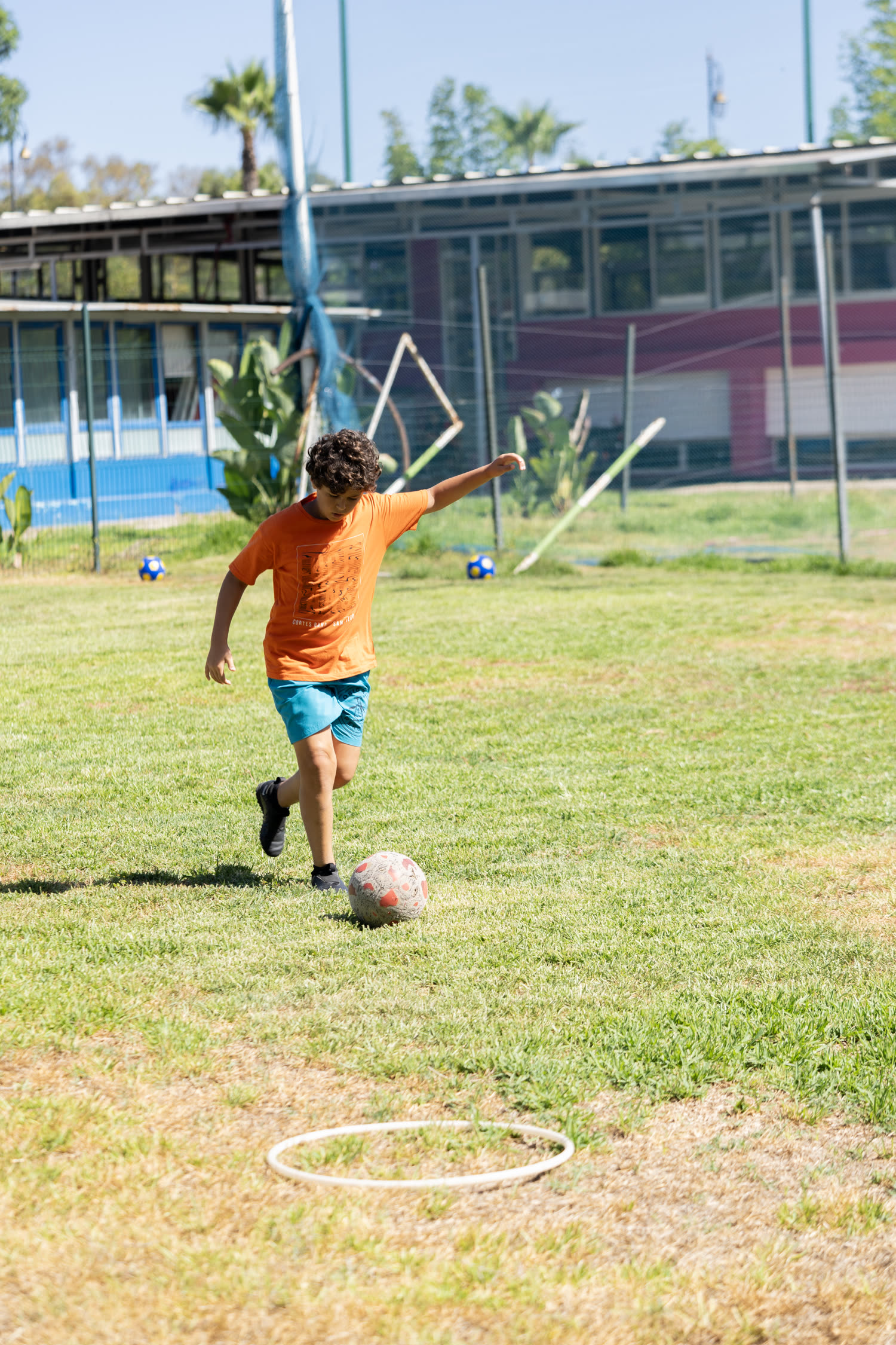 Football au camp d'été