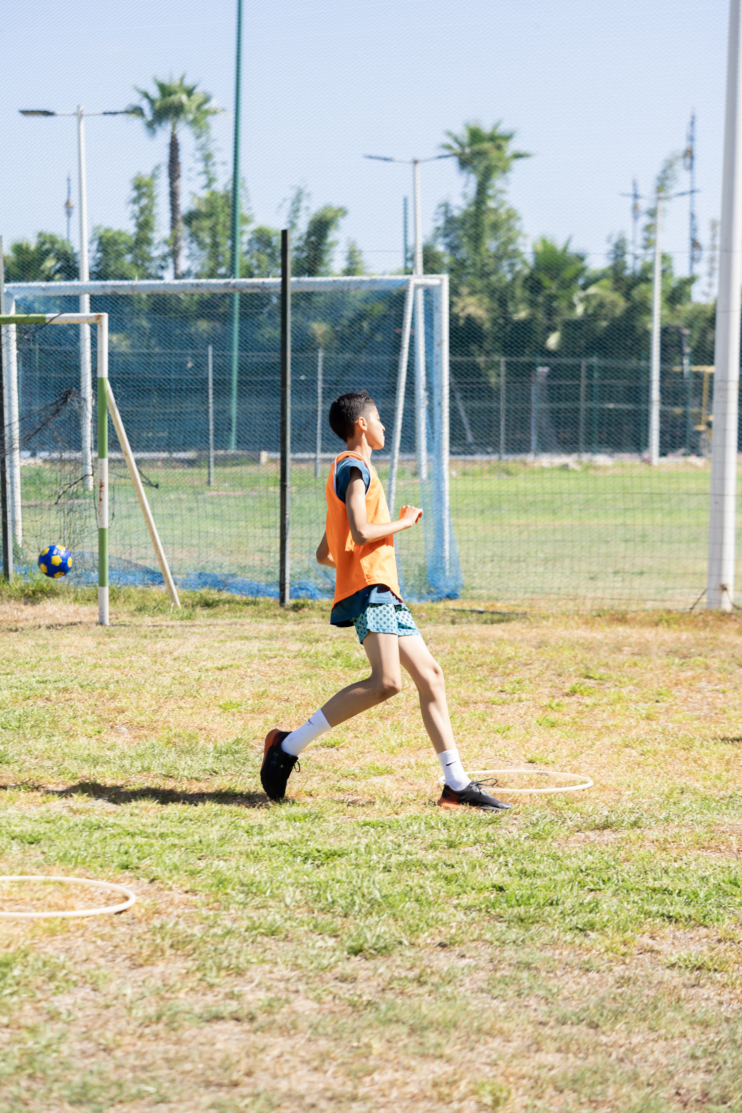 Football au camp d'été