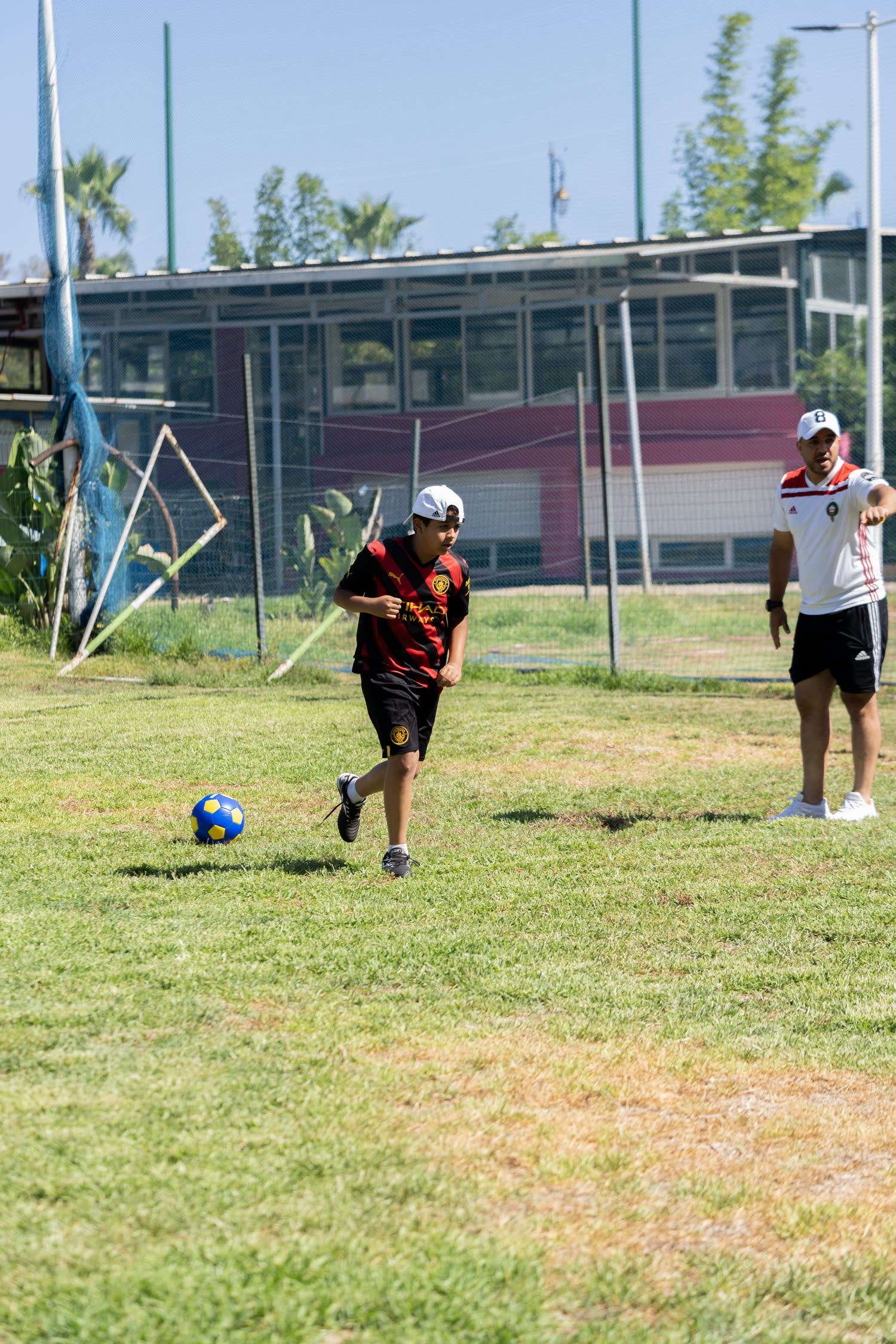 Football au camp d'été