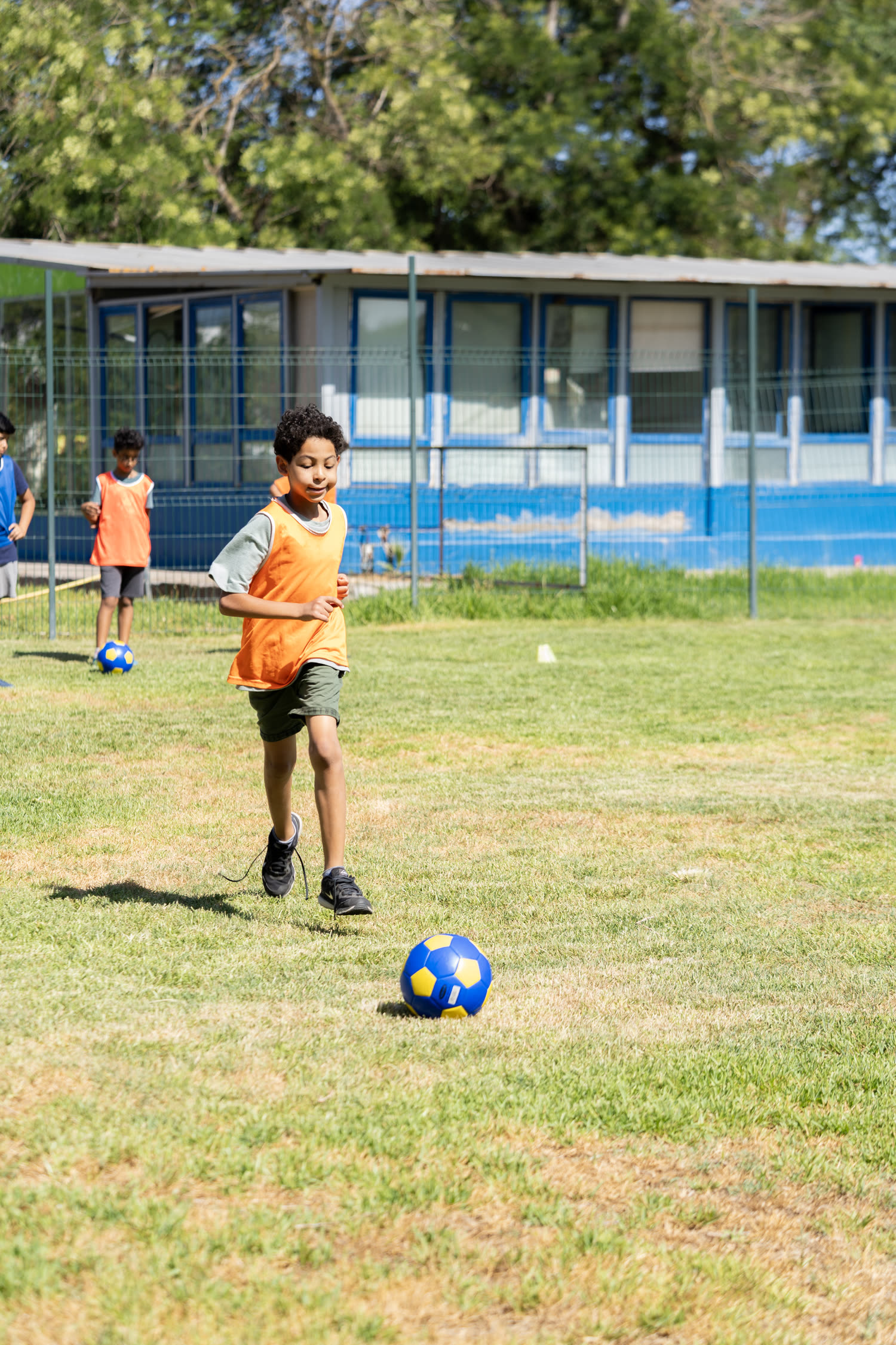 Football au camp d'été