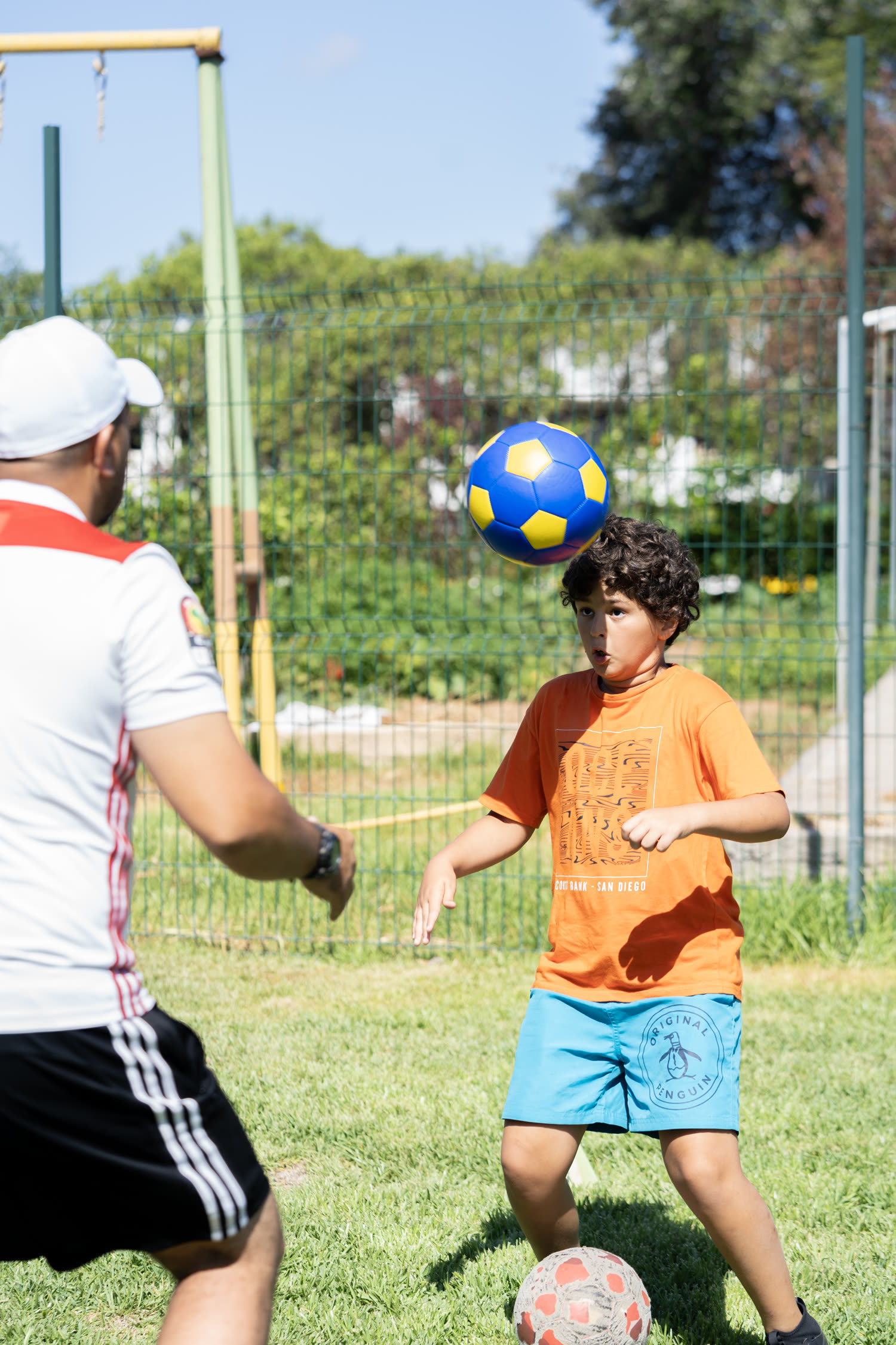 Football au camp d'été