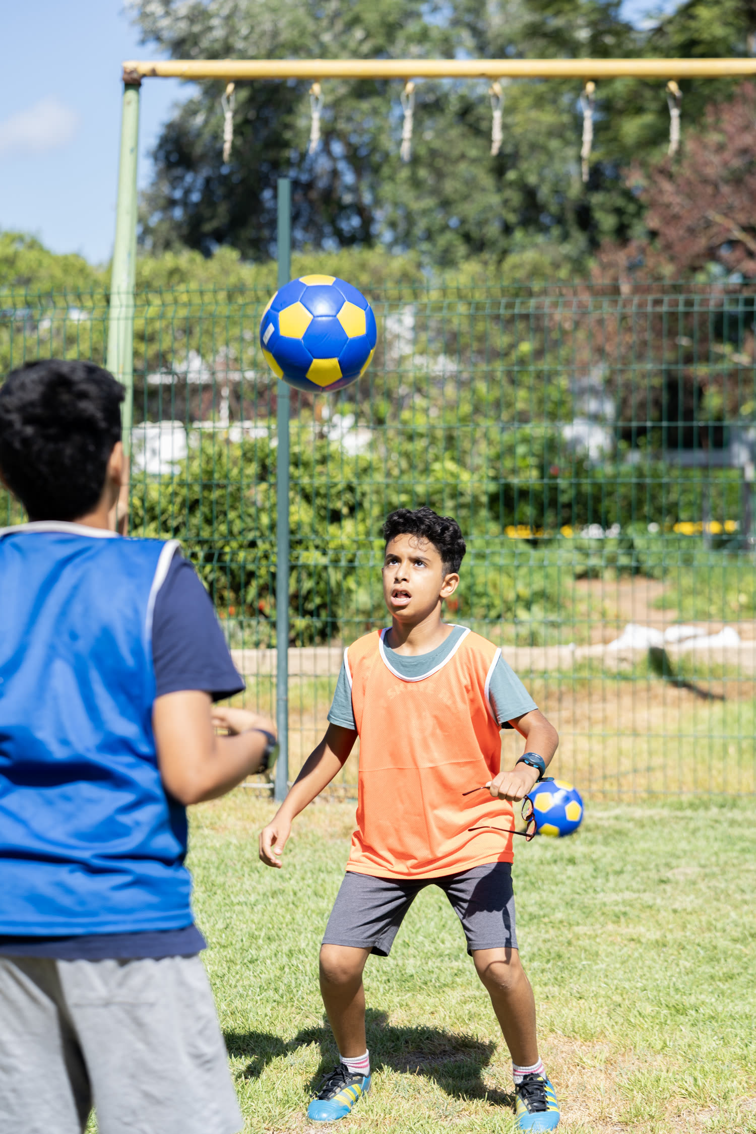 Football au camp d'été