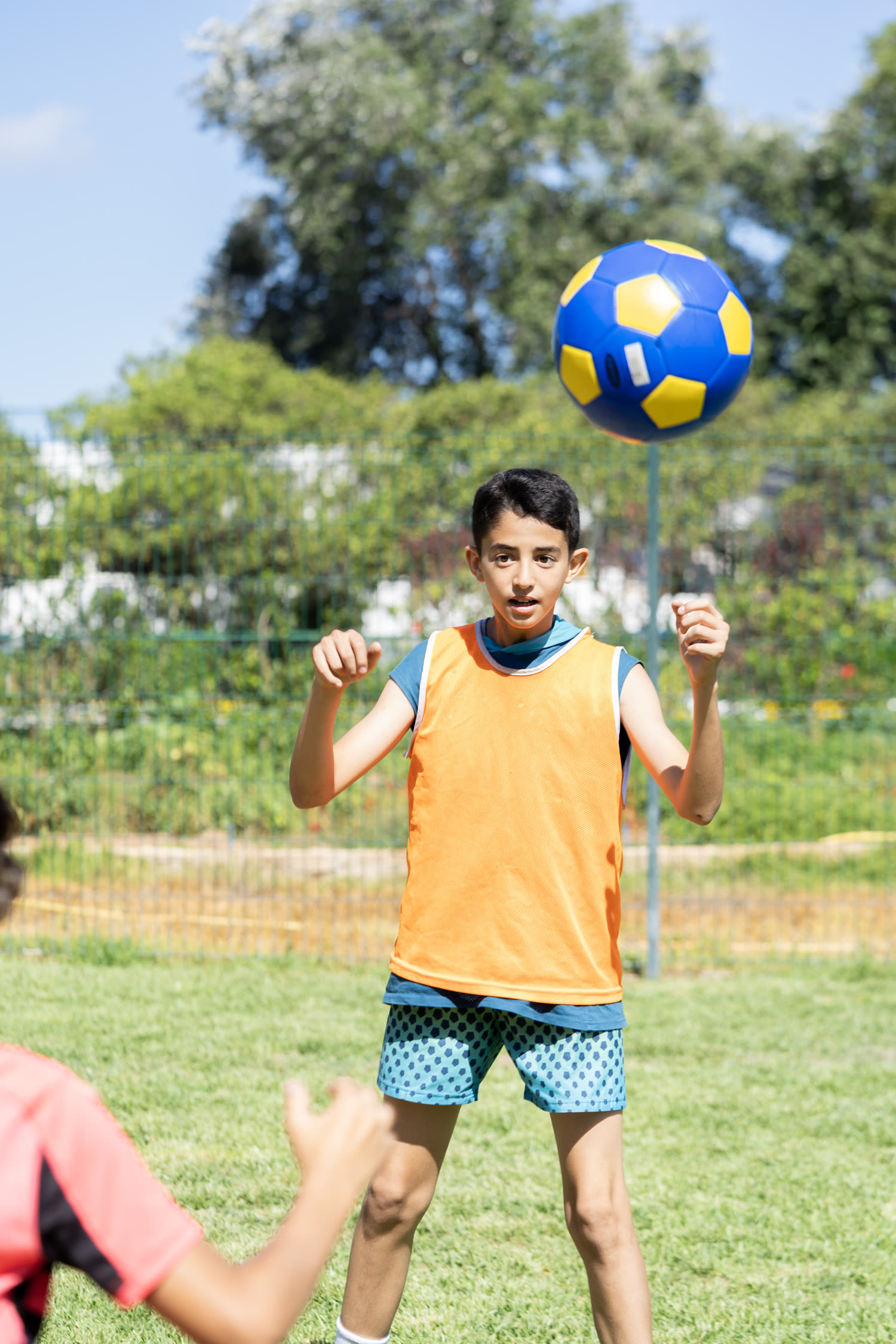 Football au camp d'été