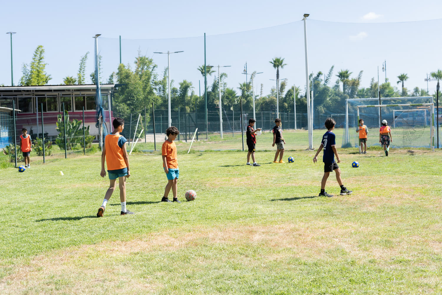 Football au camp d'été