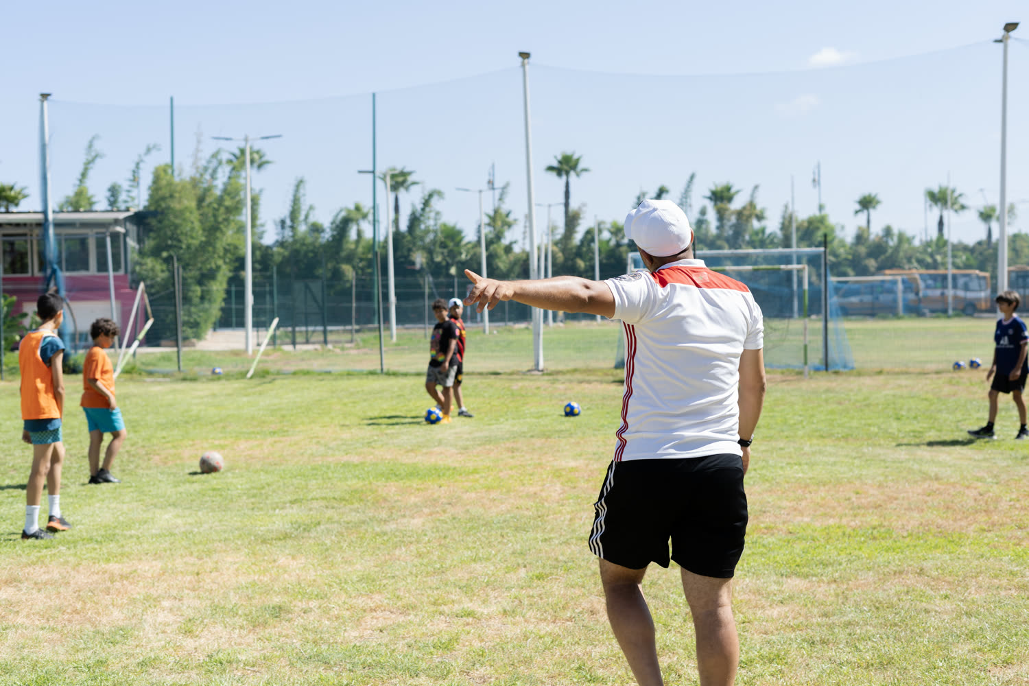 Football au camp d'été