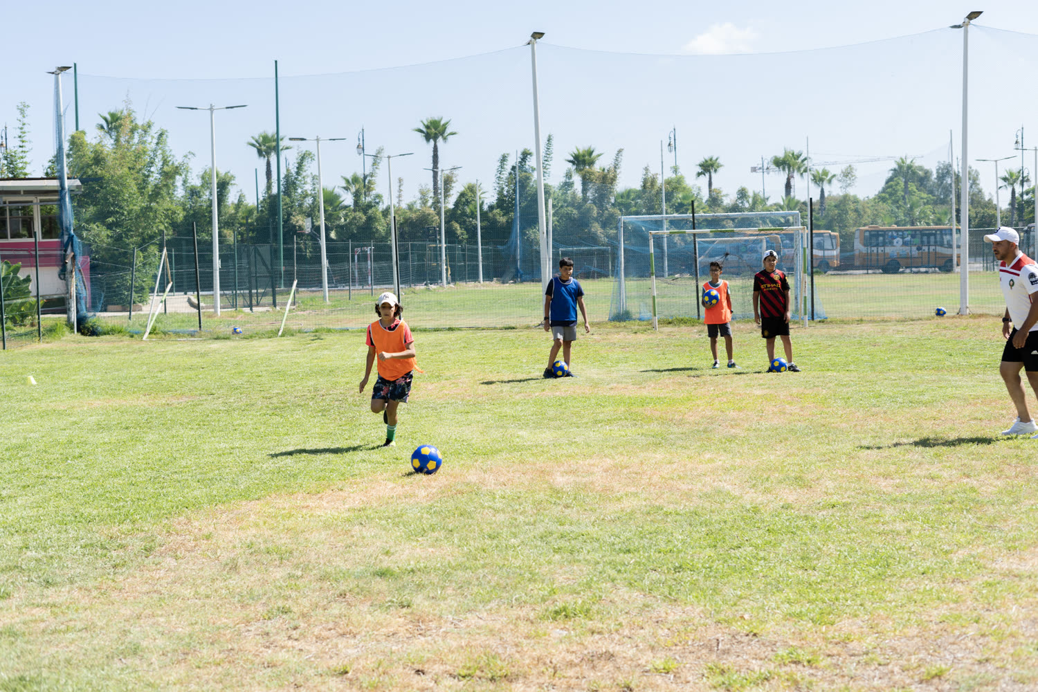 Football au camp d'été