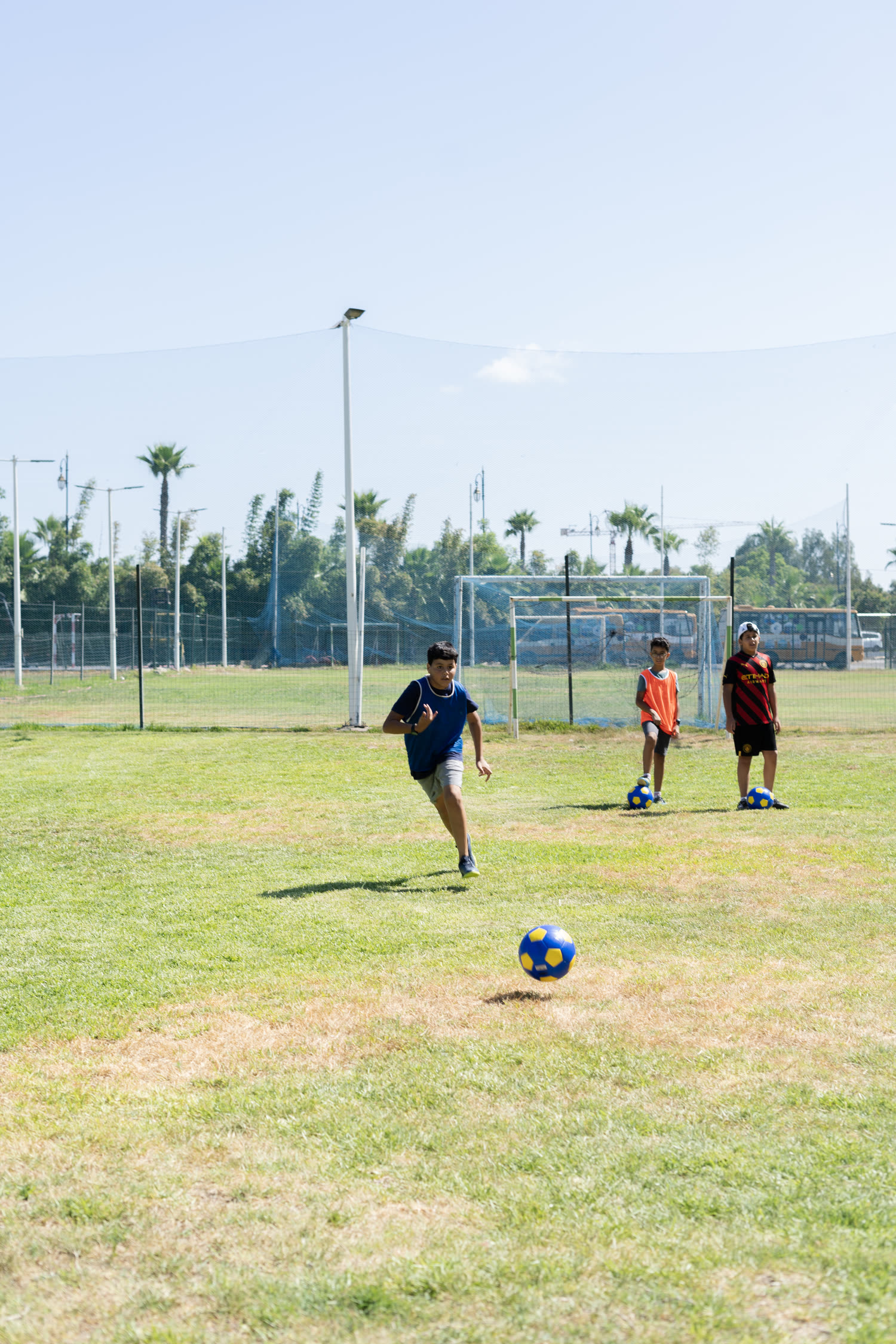 Football au camp d'été