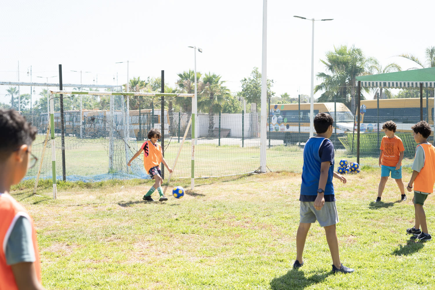 Football au camp d'été