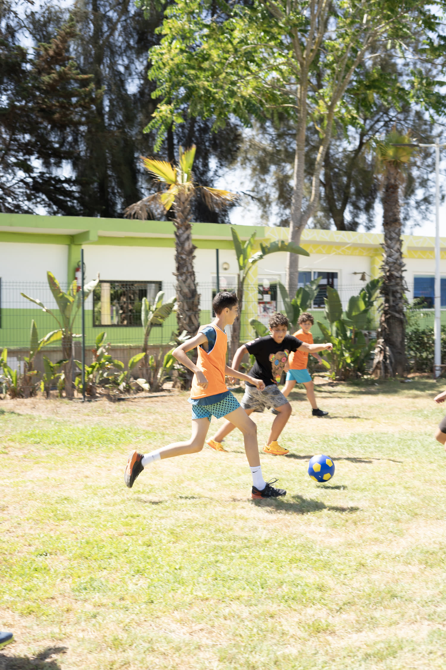 Football au camp d'été