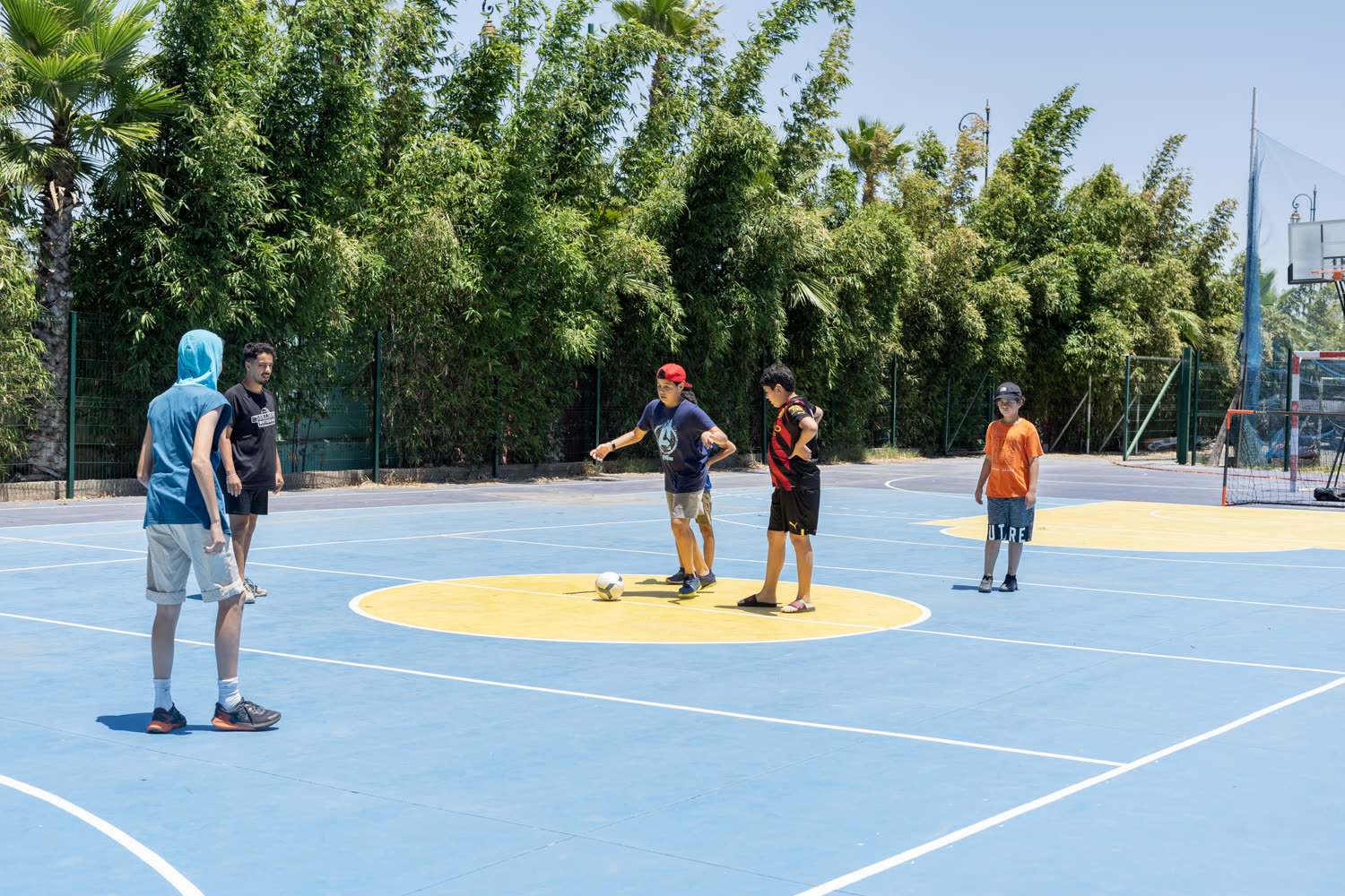 Football au camp d'été