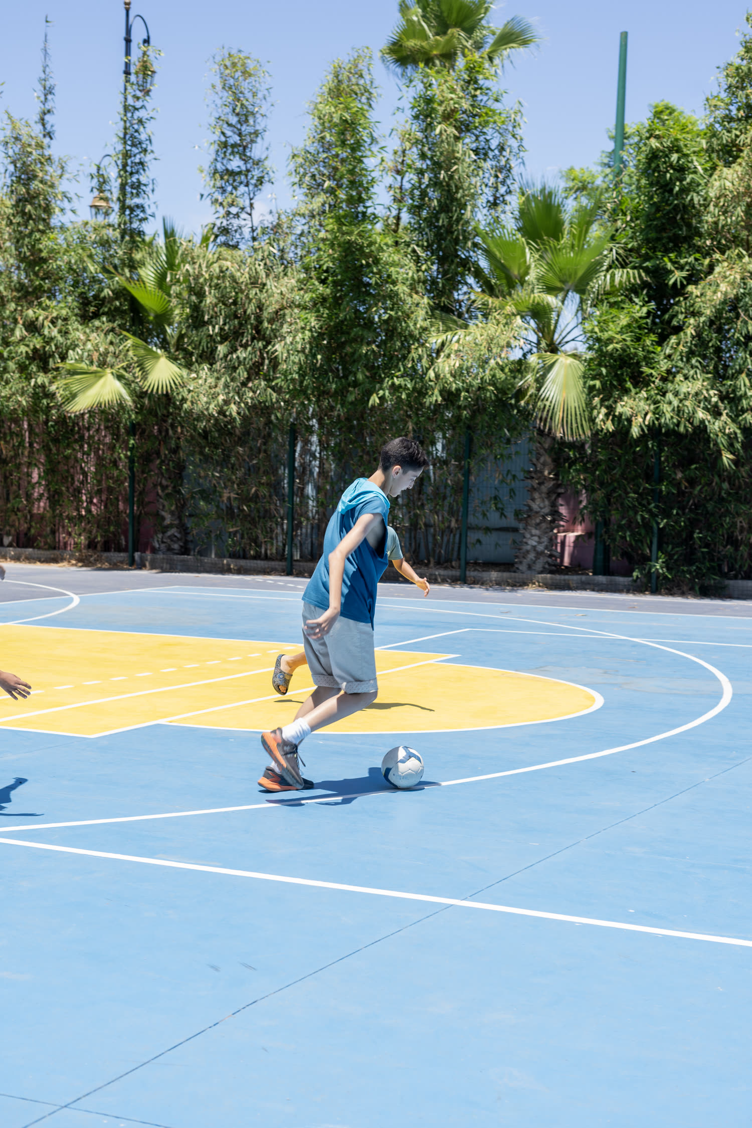 Football au camp d'été