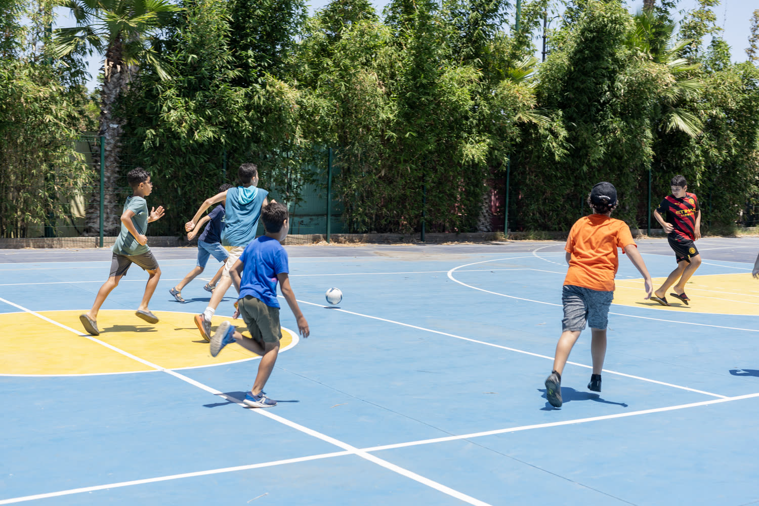 Football au camp d'été