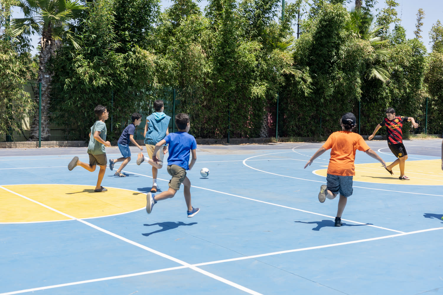 Football au camp d'été