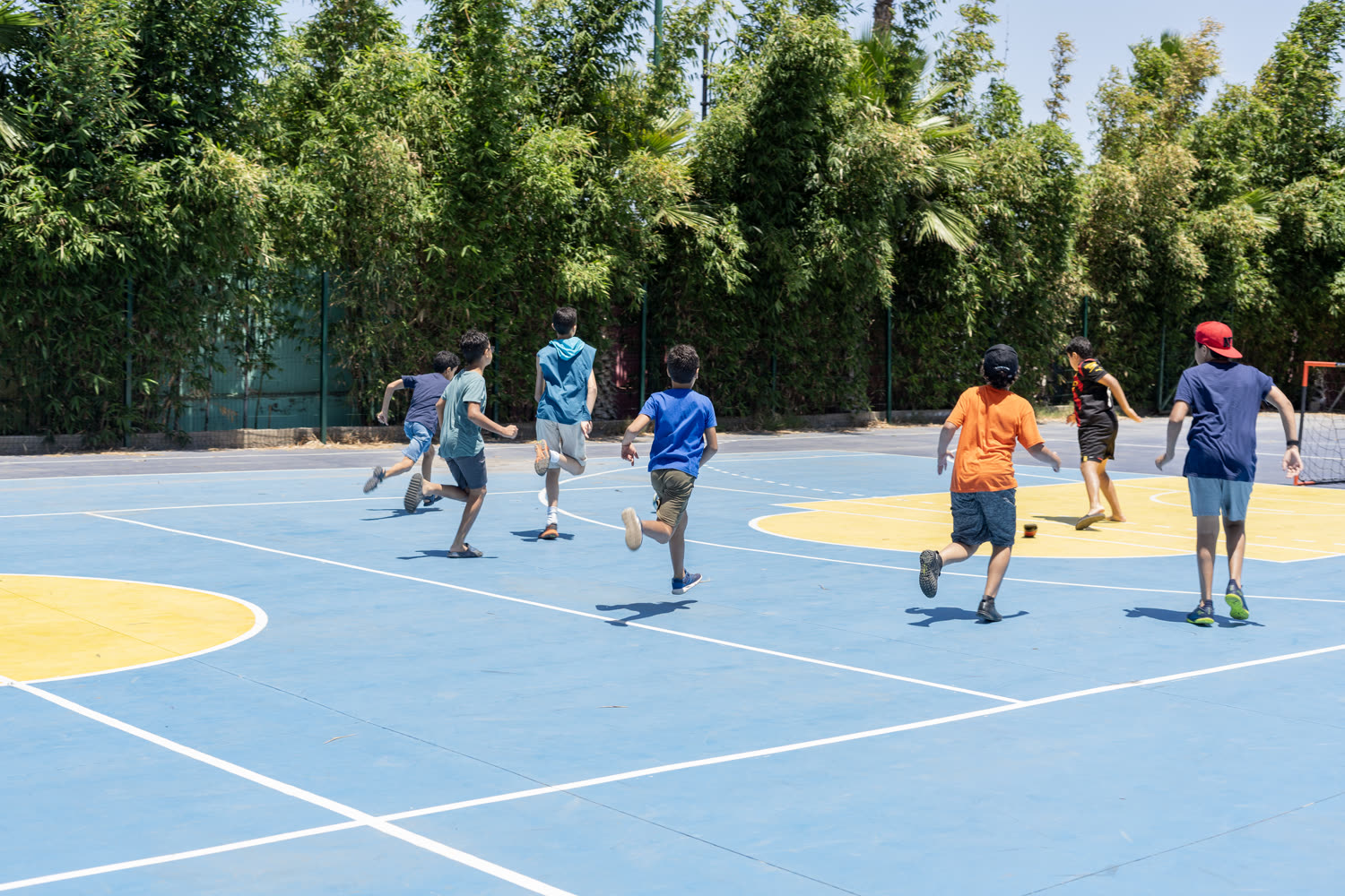 Football au camp d'été