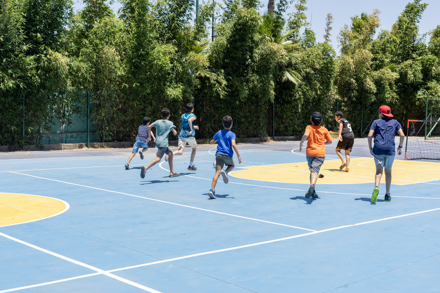 Football au camp d'été