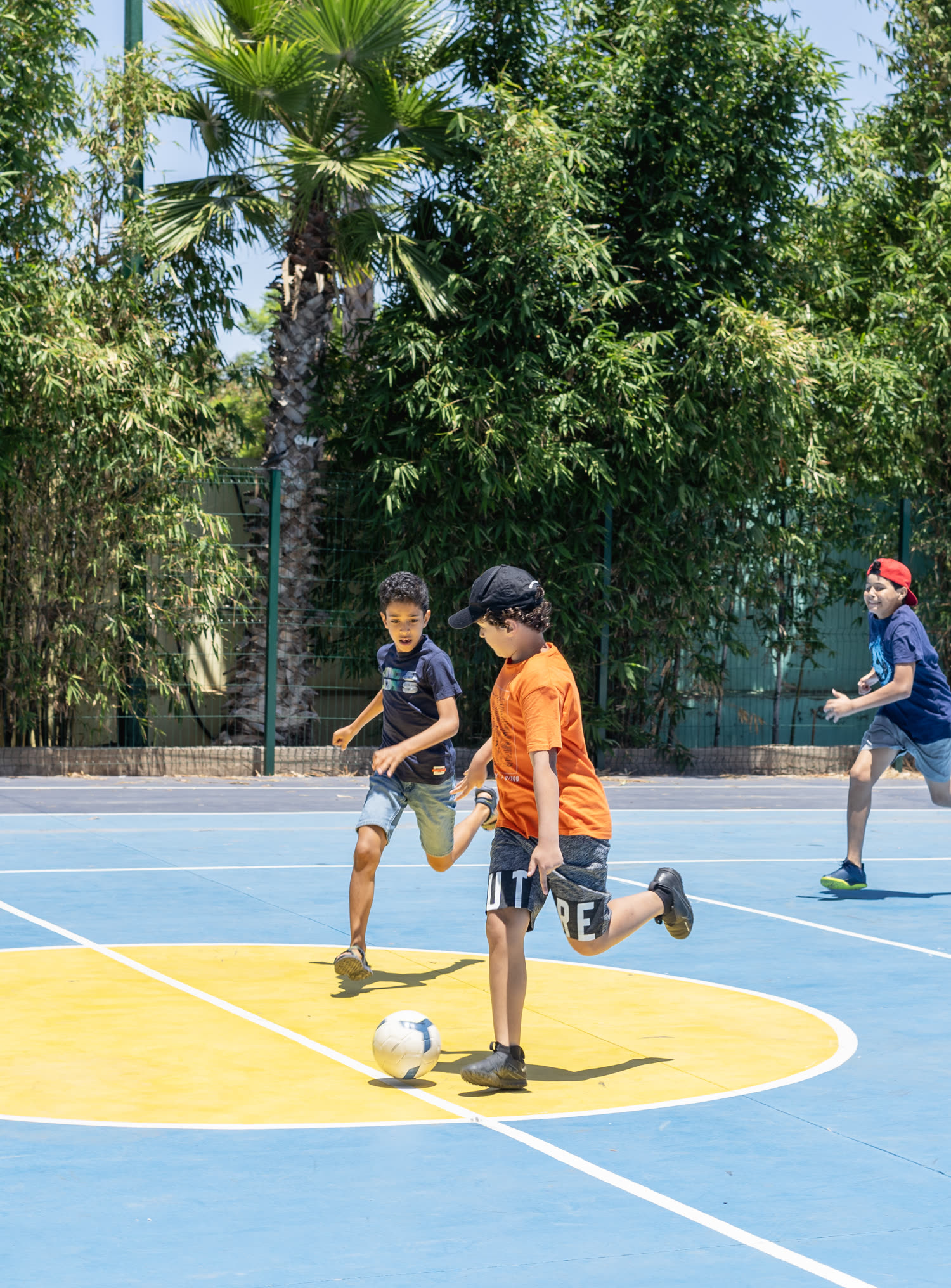 Football au camp d'été