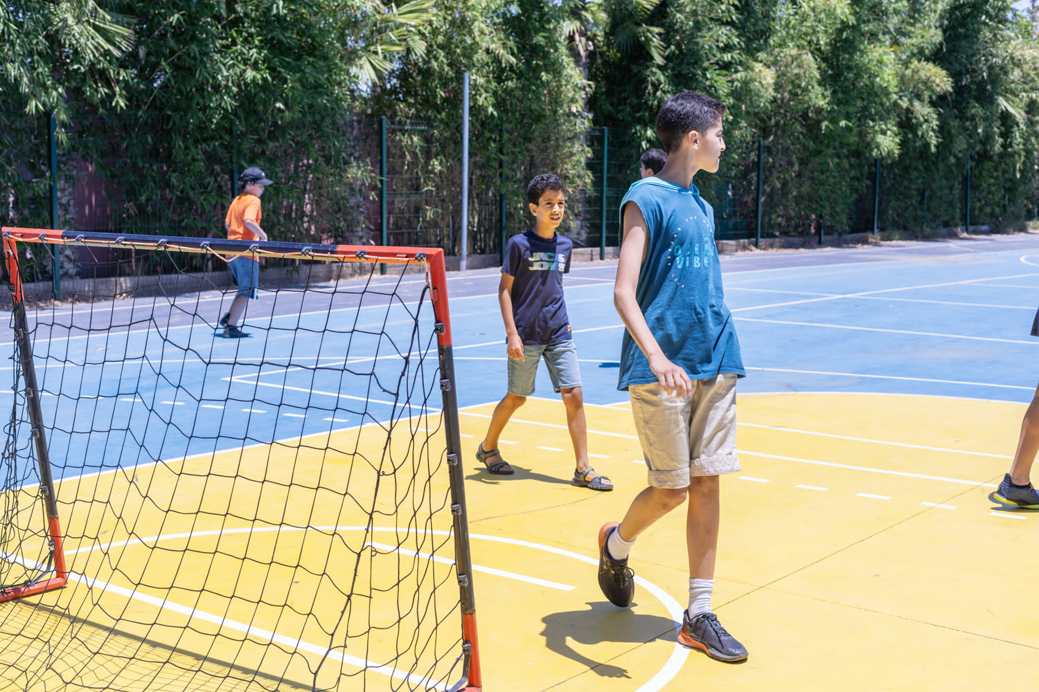 Football au camp d'été