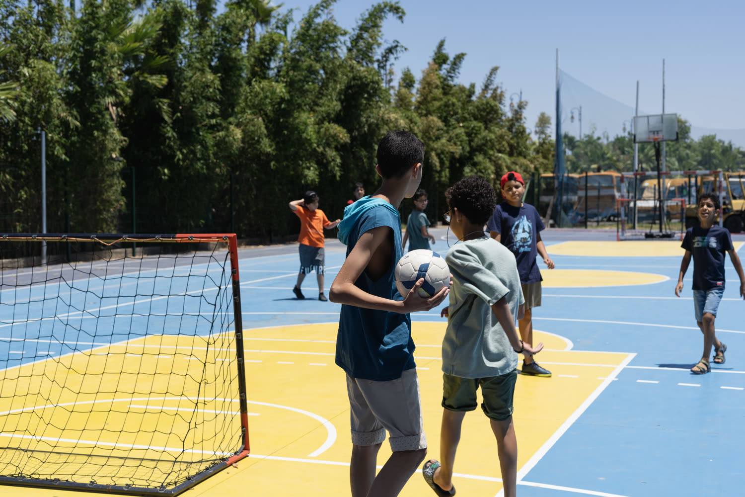 Football au camp d'été