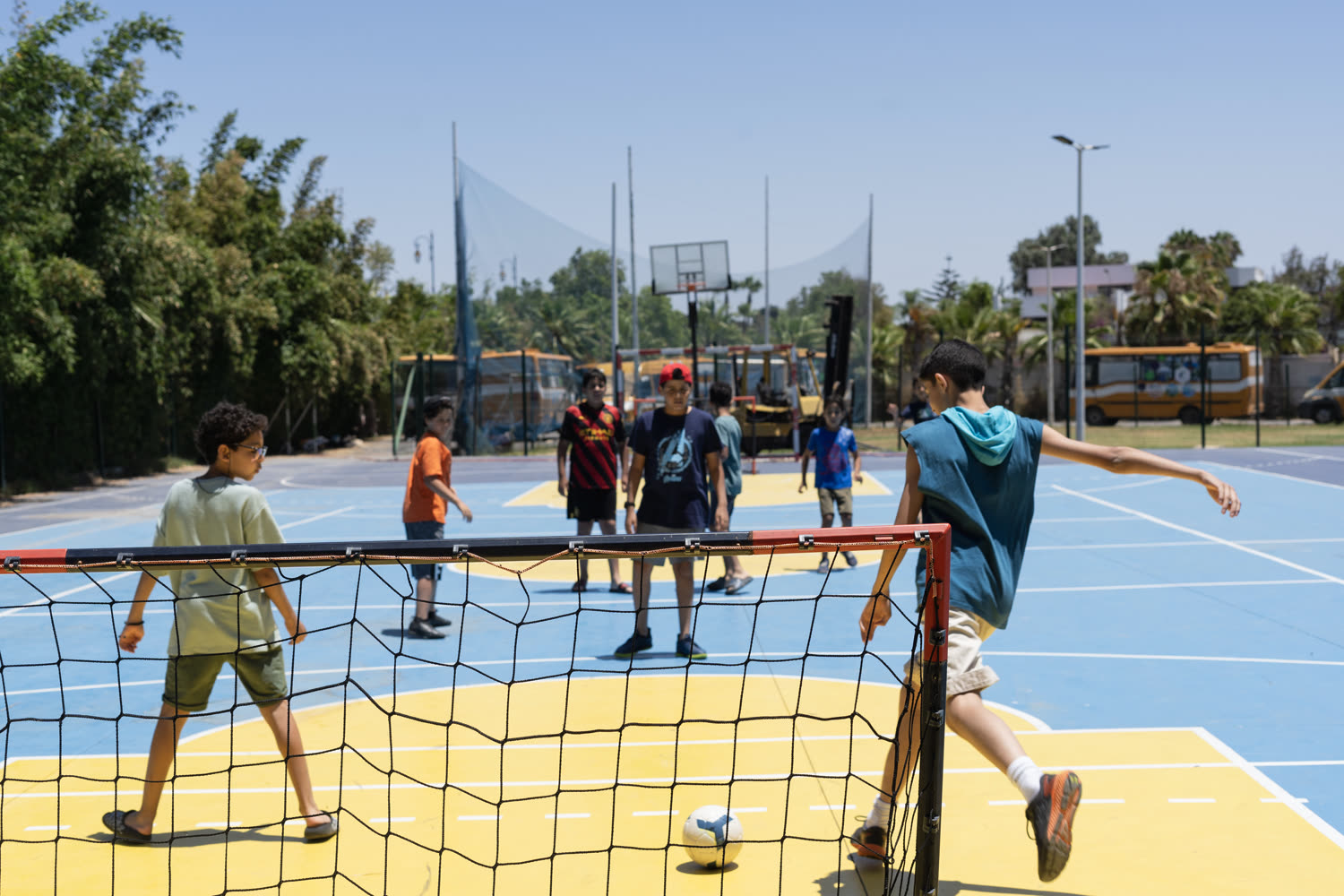 Football au camp d'été