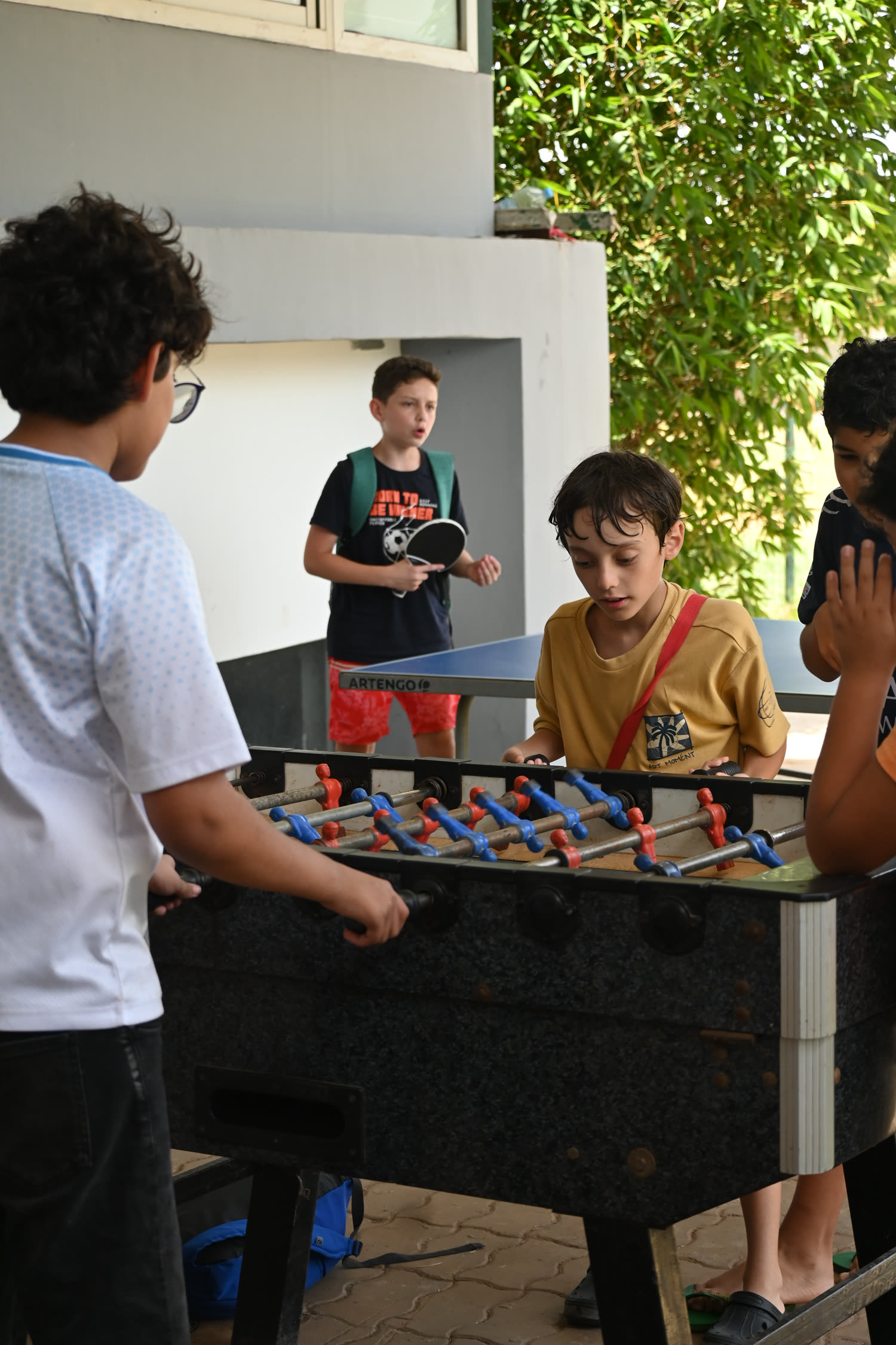 Baby-foot et jeux entre les activités