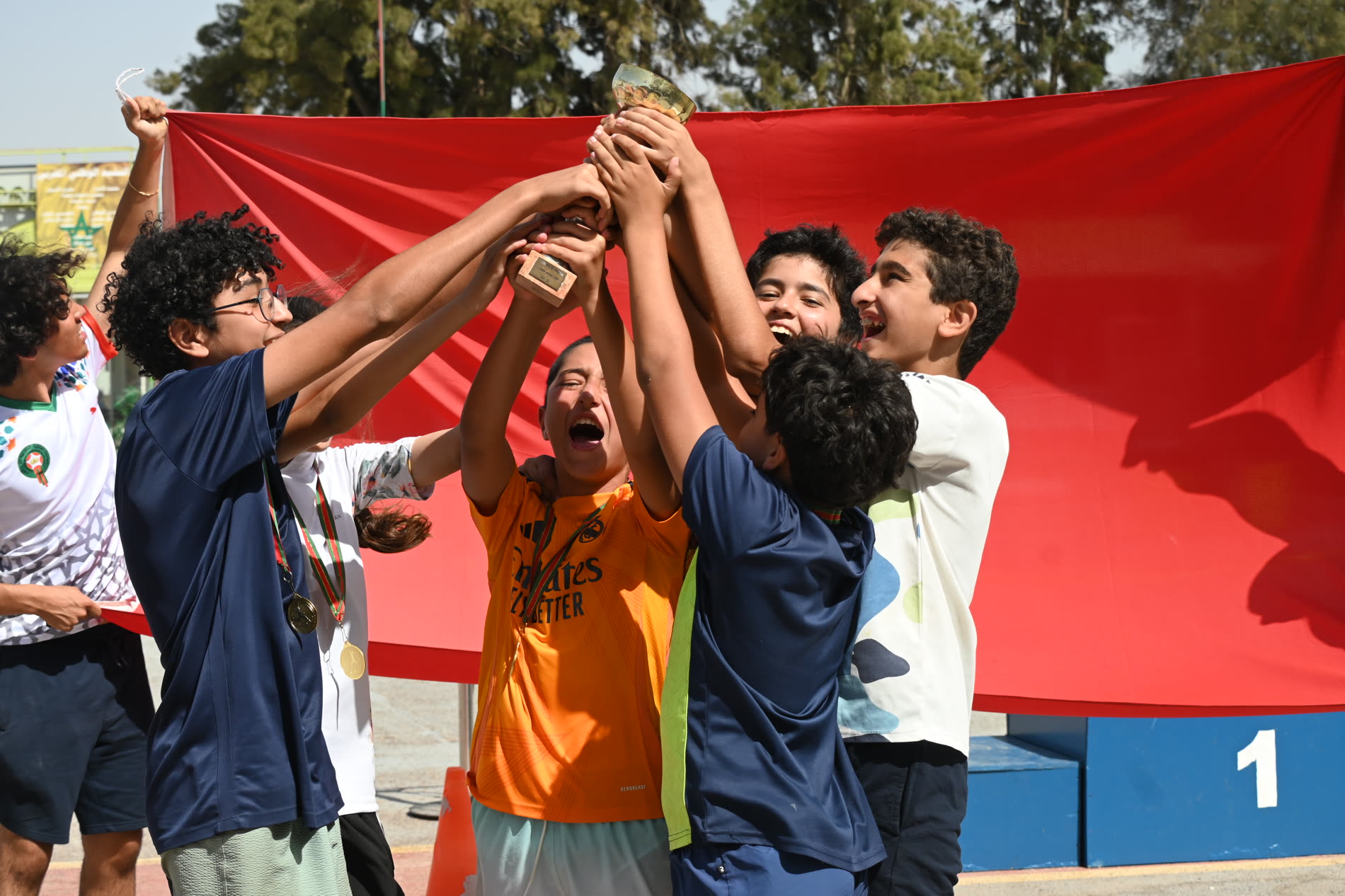 Campeurs du camp Algo Souissi au Groupe Scolaire Al Qods