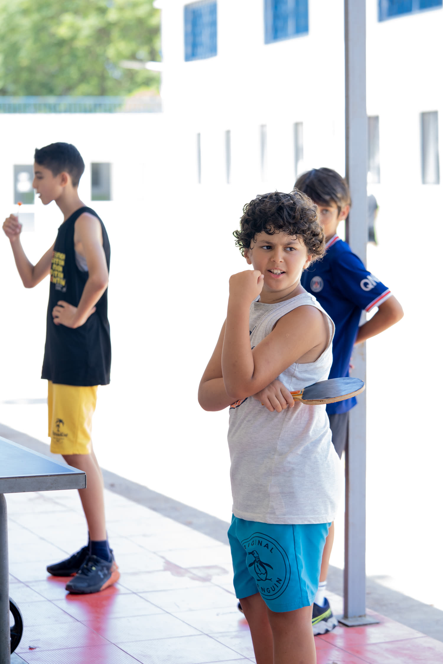 Tennis de table au camp