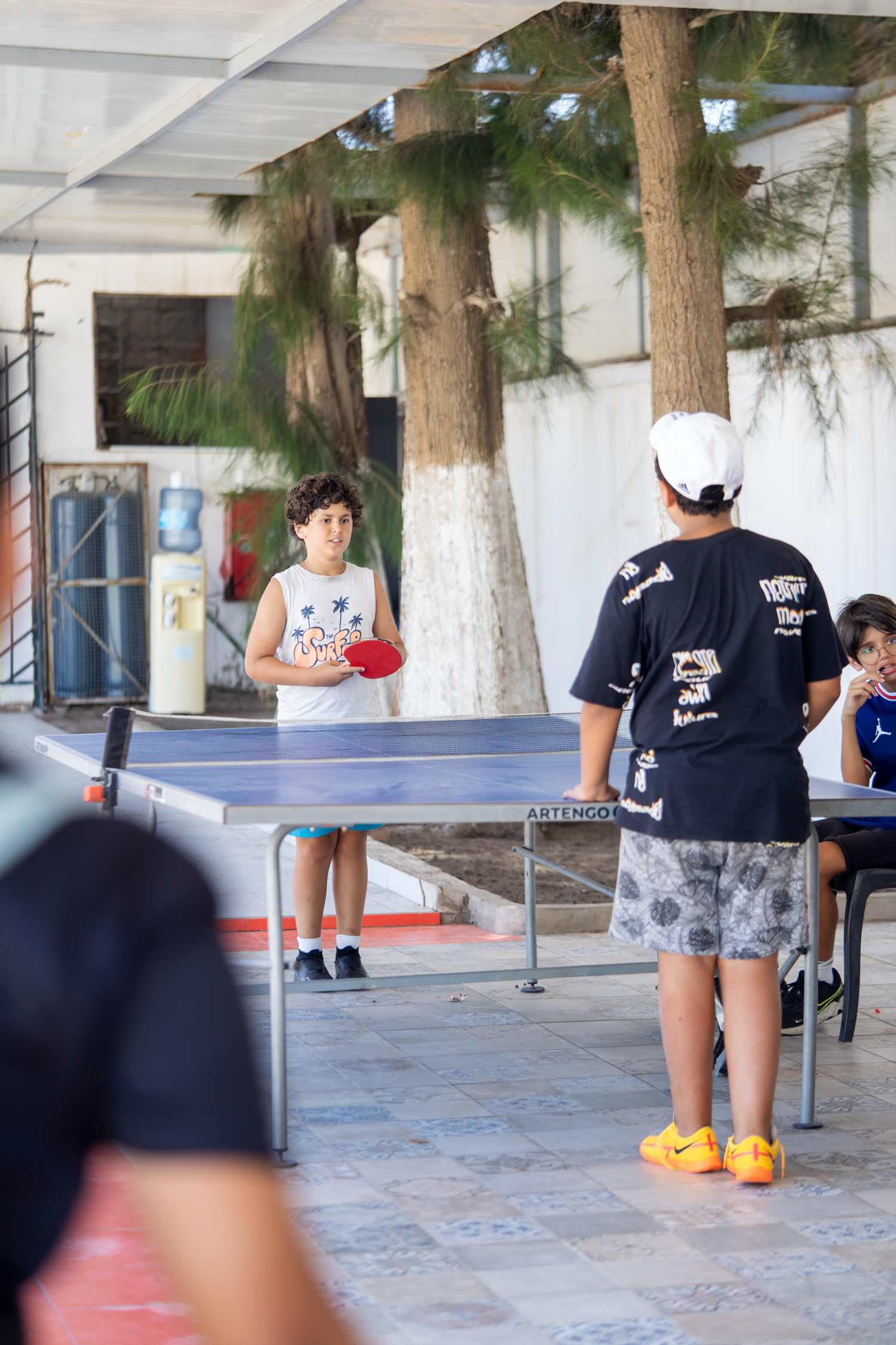 Tennis de table au camp